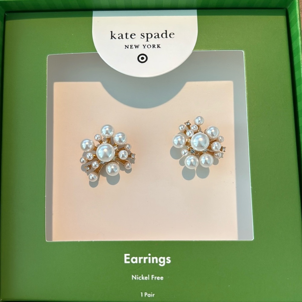 Kate Spade x Target Pearl Cluster Earrings NIB